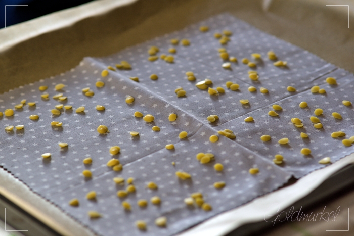 Stoff mit Wachsperlen