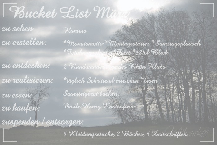 Bucket List März20_2